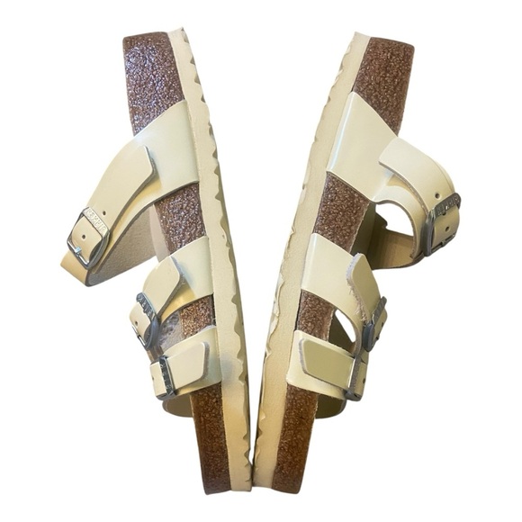 Birkenstock Franca Natural Leather Patent - High Shine Butter Sz 37 Regular - Picture 4 of 6